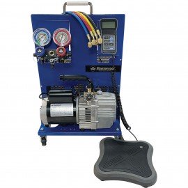 Mastercool 91588 Refrigerant Charging Station, 7.5 CFM, 4-Way Manifold-