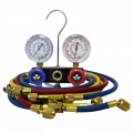 Mastercool 92661-MR 2-Way Aluminum Manifold Gauge Set, metric, R134a, R22, R12, and R404A-