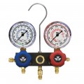 Mastercool 93103-G 2-Way Aluminum Manifold Gauge Set with protector guard, less hoses, R12, R22, and R502-