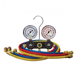 Mastercool 93661 2-Valve Brass Charging Manifold with 60&amp;quot; hoses-