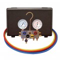 Mastercool 95236-A 4-Way Aluminum Manifold Gauge Set with standard fittings, R12, R22, and R502-