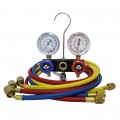 Mastercool 95772 2-Way Aluminum Manifold Set with 3 x 72&amp;quot; standard hose, 2-1/2&amp;quot; gauges-