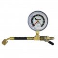 Mastercool 98067-R Analog Vacuum Gauge with control valve 1/4&amp;quot; flare female X 1/4&amp;quot; flare male-