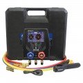 Mastercool 99927-BT-EU 2-Way Spartan Smart Digital Manifold with 72&amp;quot; high-pressure hoses, clamp, and 2 x straight adapter fittings-