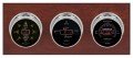 Maximum Blackwatch Three-Instrument Weather Station with mahogany panel, chrome case, silver dial-