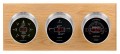 Maximum Blackwatch Three-Instrument Weather Station with oak panel, satin case, black dial-