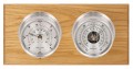 Maximum Hatteras 2S Two-Instrument Weather Station with oak panel, satin case, silver dial-