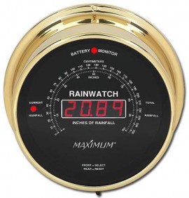 Maximum Rainwatch KIT-RNB Rainfall Monitoring, Brass Case and Black Dial-
