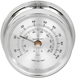 Maximum Vigilant KIT-VIAC Analog Wind Speed Instrument, Chrome Case and Silver Dial-