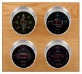 Maximum Marconi Four-Instrument Weather Station with oak panel, satin case, black dial-