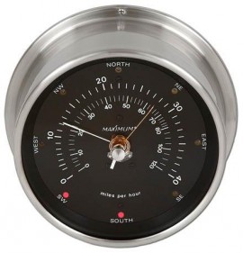 Maximum Maestro 2S MKBN 2-Scale Wind Speed and Direction, Nickel Case and Black Dial-
