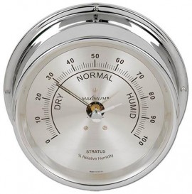 Maximum Stratus STAC Outdoor Humidity Instrument, Chrome Case and Silver Dial-
