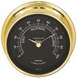 Maximum Stratus STB Outdoor Humidity Instrument, Brass Case and Black Dial-