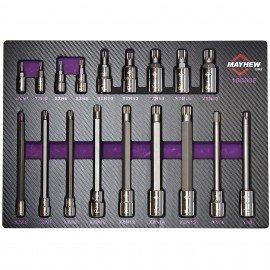 Mayhew Tools 16066F Triple Square Master Socket Bit Set, 18-piece, S2 Tool Steel-