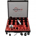 Mayhew Tools MY66016 Hollow Punch Set, Fractional, 36-piece-