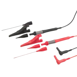 Megger 1002-001 Replacement Test Lead Set with crocodile clips for the MIT200/300/400 series, red and black-