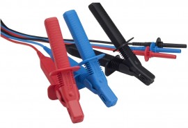 Megger 1008-022 3-Piece Insulated Lead Clip Set, 3kV Test Voltage-