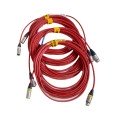 Megger 2008-300-30X 3Ø Universal H Test Lead Extension Set, red jacket with clamps, 10 A, 30', 4-pack-