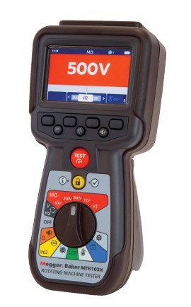 Megger MRT105X Rotating Machine Tester with bluetooth, 100 &amp;Omega; to 200 G&amp;Omega;, 1000 V-