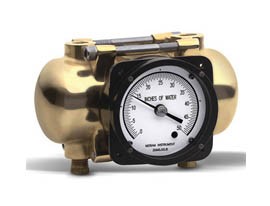 Meriam 11264 Differential Pressure Gauge, 6", Brass-
