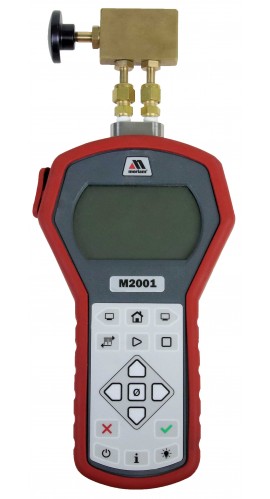 Meriam M2001 Rotary Gas Meter Tester with push-to-read valve, -1 to 1 psid, 28 inH<sub>2</sub>O-