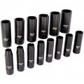 Milton 1300-SS-04 Deep Impact Socket Set, ½" drive, SAE-