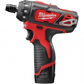 Milwaukee 2406-22 M12 Hex 2-Speed Screwdriver Kit, 12 V, ¼", 275 in-lbs-