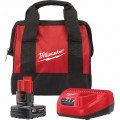 Milwaukee 48-59-2440 Battery Pack &amp; Charger Starter Kit for M12 Series, 12 V, 4 ah-