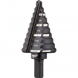 Milwaukee 48-89-9205 Step Drill Bit, 1/4" to 1-3/8", high speed steel-