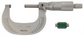 Mitutoyo 102-328-10 101 Series Outside Micrometer, 1 to 2", Ratchet Stop-