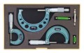 Mitutoyo 103-922 Series 103 Outside Micrometer Kit with ratchet stop and friction thimble, 0 to 3&amp;quot;, 0.0001&amp;quot;-