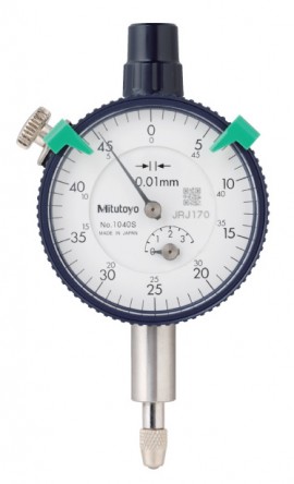 Mitutoyo 1040A Series 1 Compact Small Diameter Dial Indicator, 3.5 mm, Metric-