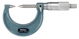 Mitutoyo 112-213 Point Micrometer with carbide tip, 0 to 25 mm-