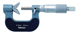 Mitutoyo 114-103 3 Flute V-Anvil Micrometer, 25 to 40 mm-