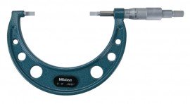 Mitutoyo 122-128-10 Blade Micrometer Hardened Steel, 3 to 4”-