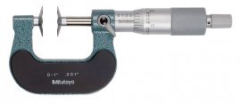 Mitutoyo 123-125 Disc Micrometer Hardened Steel, 0 to 1”-