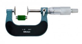 Mitutoyo 123-126 Disc Micrometer Hardened Steel, 1 to 2”-