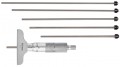 Mitutoyo 129-128 129 Series Depth Micrometer with Interchangeable Rods, 0 to 6"-