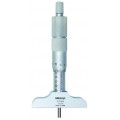 Mitutoyo 129-130 Interchangeable Rod Depth Micrometer, 0 to 3&amp;quot;, 4&amp;quot; base-