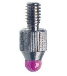 Mitutoyo 137392 Ball Point Extension Rod, Ungrooved Ruby, 20mm-