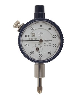 Mitutoyo 1410A-10 Dial Indicator with lug, Compact, .25in, .001in-