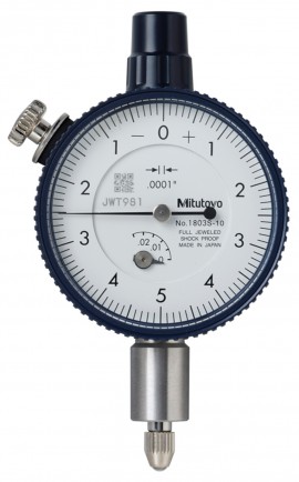 Mitutoyo 1803AB-10 Series 1 Compact Dial Indicator, 0.025&amp;quot;, 0.0001&amp;quot; graduation-