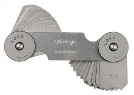 Mitutoyo 186-102 Series 186 Inch Radius Gauges, <sup>17</sup>&amp;frasl;<sub>64</sub> to &amp;frac12;&amp;quot;-