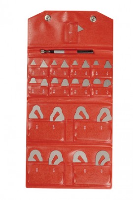 Mitutoyo 186-901 Radius Gauge Set, 1/64-1/2in-