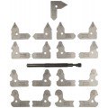 Mitutoyo 186-903 Radius Gauge Set, 1/64 to 17/64"-
