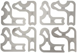 Mitutoyo 186-905 Radius Gauge Set, 9/16 to 1"-