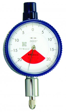 Mitutoyo 1909A-62 Series 1 Compact One Revolution Dial Indicator, 0 to 0.04&amp;quot;-