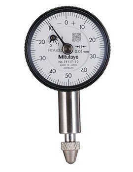 Mitutoyo 1911A-10 Series 0 Compact Dial Indicator with Lug, 0 to 2.5 mm, Metric-
