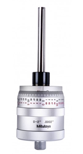 Mitutoyo 197-201 Series 197 Non-Rotating Spindle/Large Thimble Micrometer Head, 0 to 2&amp;quot;-