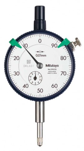 Mitutoyo 2046A-11 Series 2 Standard Diameter Dial Indicator, lug back, jeweled bearing-